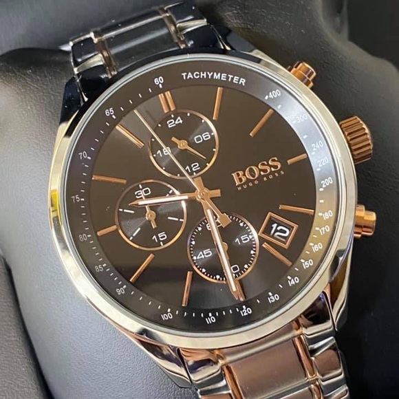 Hugo Boss Men’s Grand Prix Black Dial Chronograph Watch 
Case Size: 44mm - Picture 3 of 10